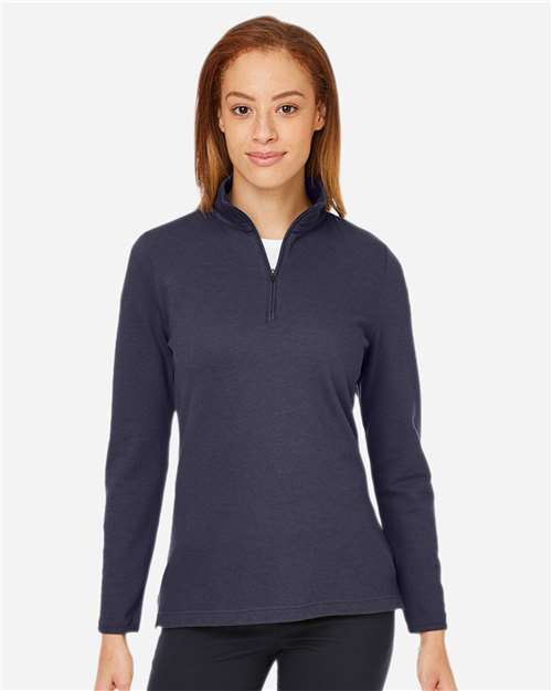 Devon & Jones DG400W Women's New Classics Performance Quarter-Zip Pullover in Navy