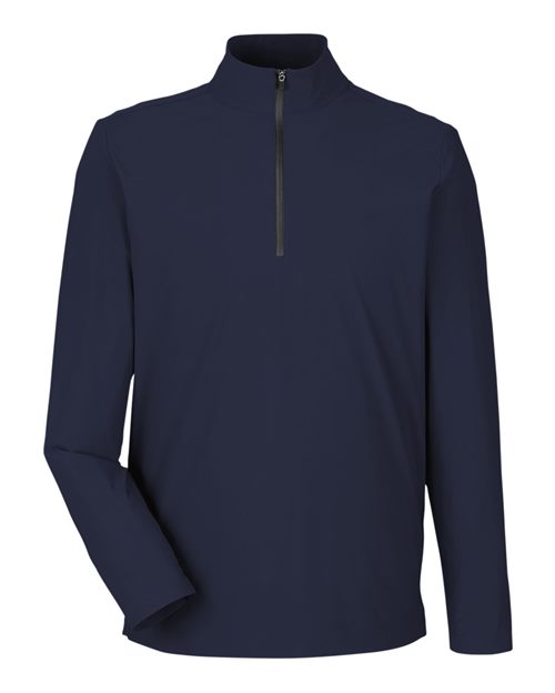Devon & Jones DG410 Men's CrownLux Performance Windsor Welded Quarter-Zip Pullover in Navy