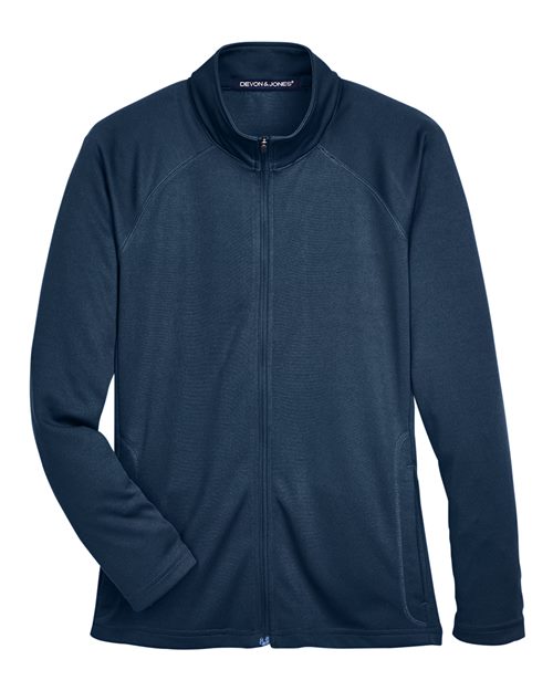 Devon & Jones DG420W Women's Stretch Tech-Shell Compass Full-Zip Jacket in Navy