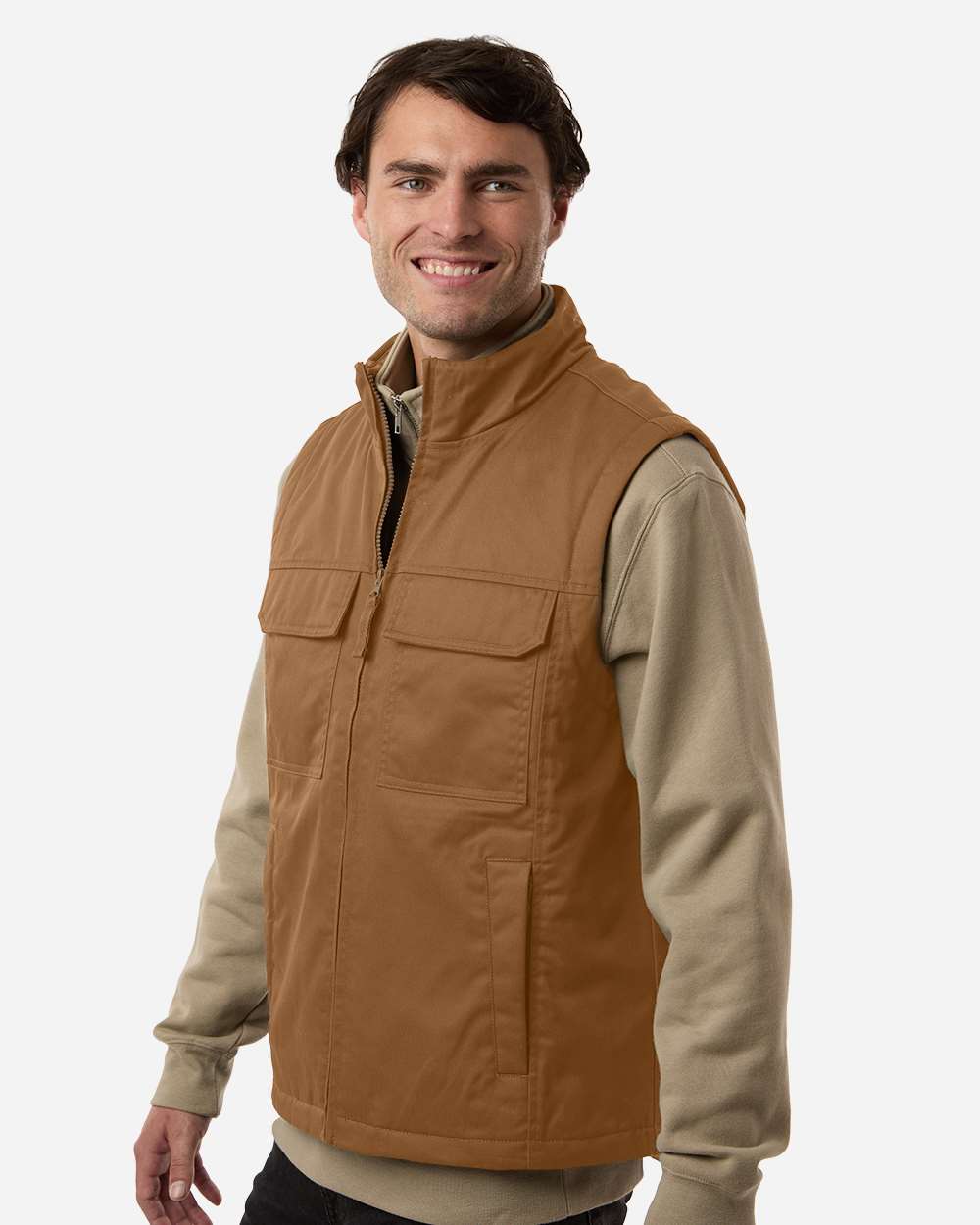 Harriton M723 ClimaBloc® Station Vest in Duck brown