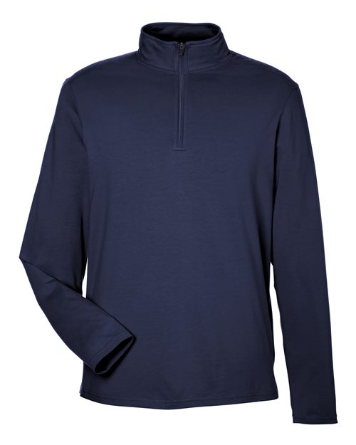 Devon & Jones DG425 Men's Raleigh Stretch Quarter-Zip Pullover in Navy