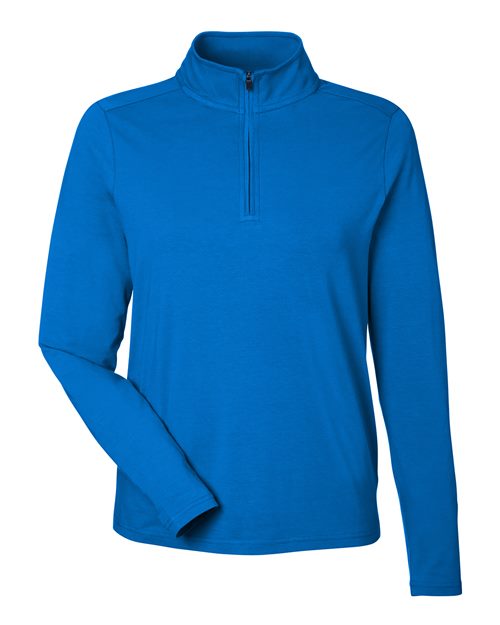 Devon & Jones DG425W Women's Raleigh Stretch Quarter-Zip Pullover in French Blue
