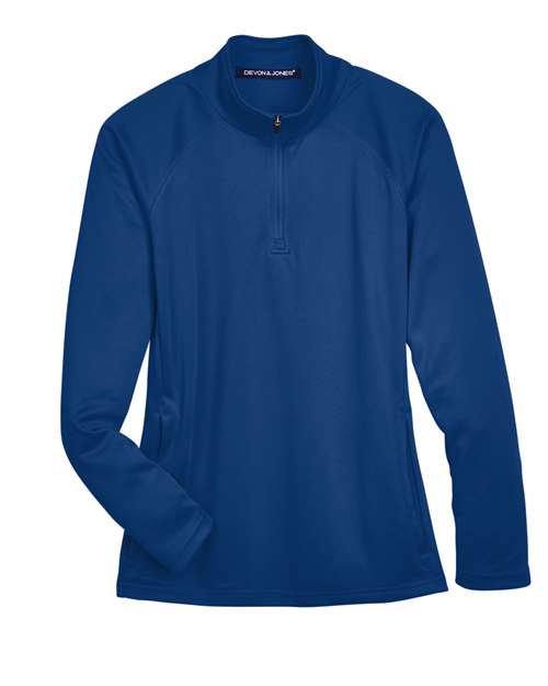 Devon & Jones DG440W Women's Stretch Tech-Shell Compass Quarter-Zip Pullover in True Royal