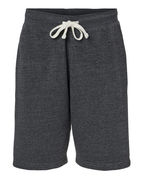 J. America 8855 Unisex Triblend Fleece Shorts in Black Triblend
