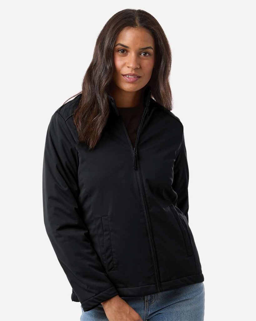 Harriton M781W Women's Guardian Insulated Utility Jacket in Black