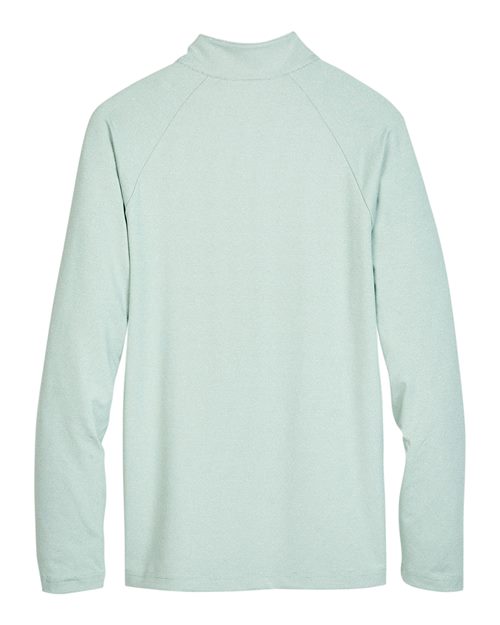 Devon & Jones DG480 Men's CrownLux Performance Clubhouse Micro-Stripe Quarter-Zip Pullover in Kelly Green