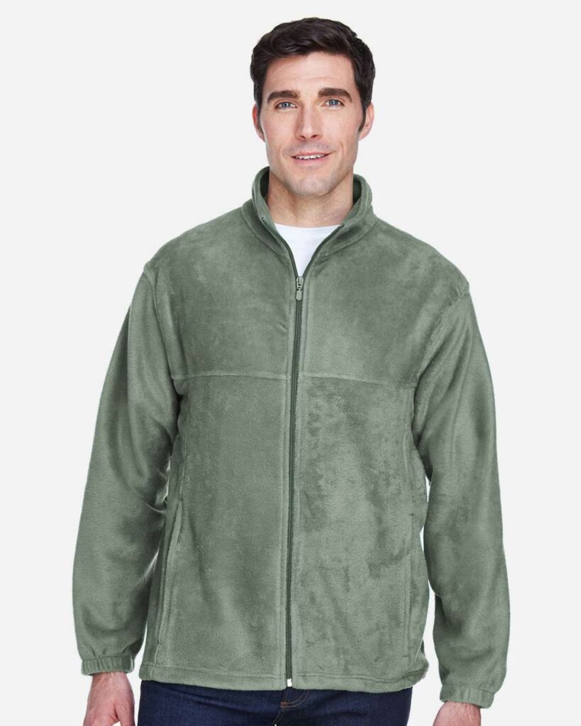 Harriton M990 Men's Full-Zip Fleece in Dill