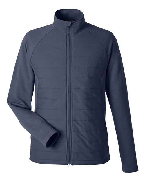 Devon & Jones DG704 Men's New Classics Charleston Hybrid Jacket in Navy Melange/ Navy