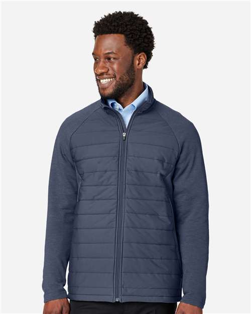 Devon & Jones DG704 Men's New Classics Charleston Hybrid Jacket in Navy Melange/ Navy