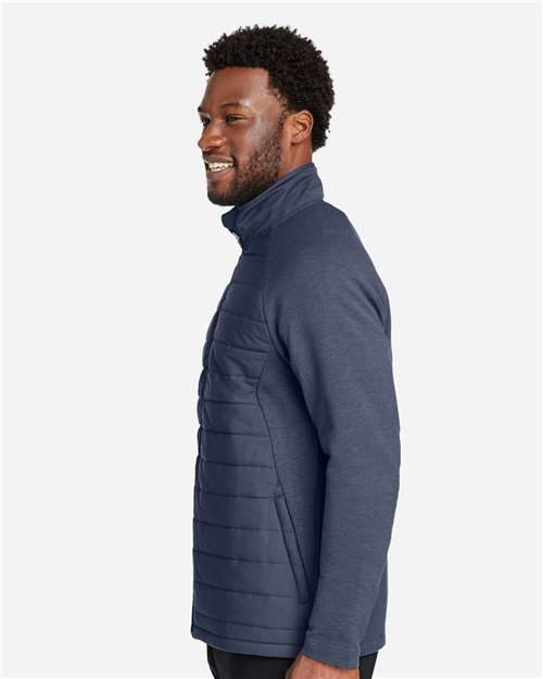 Devon & Jones DG704 Men's New Classics Charleston Hybrid Jacket in Navy Melange/ Navy