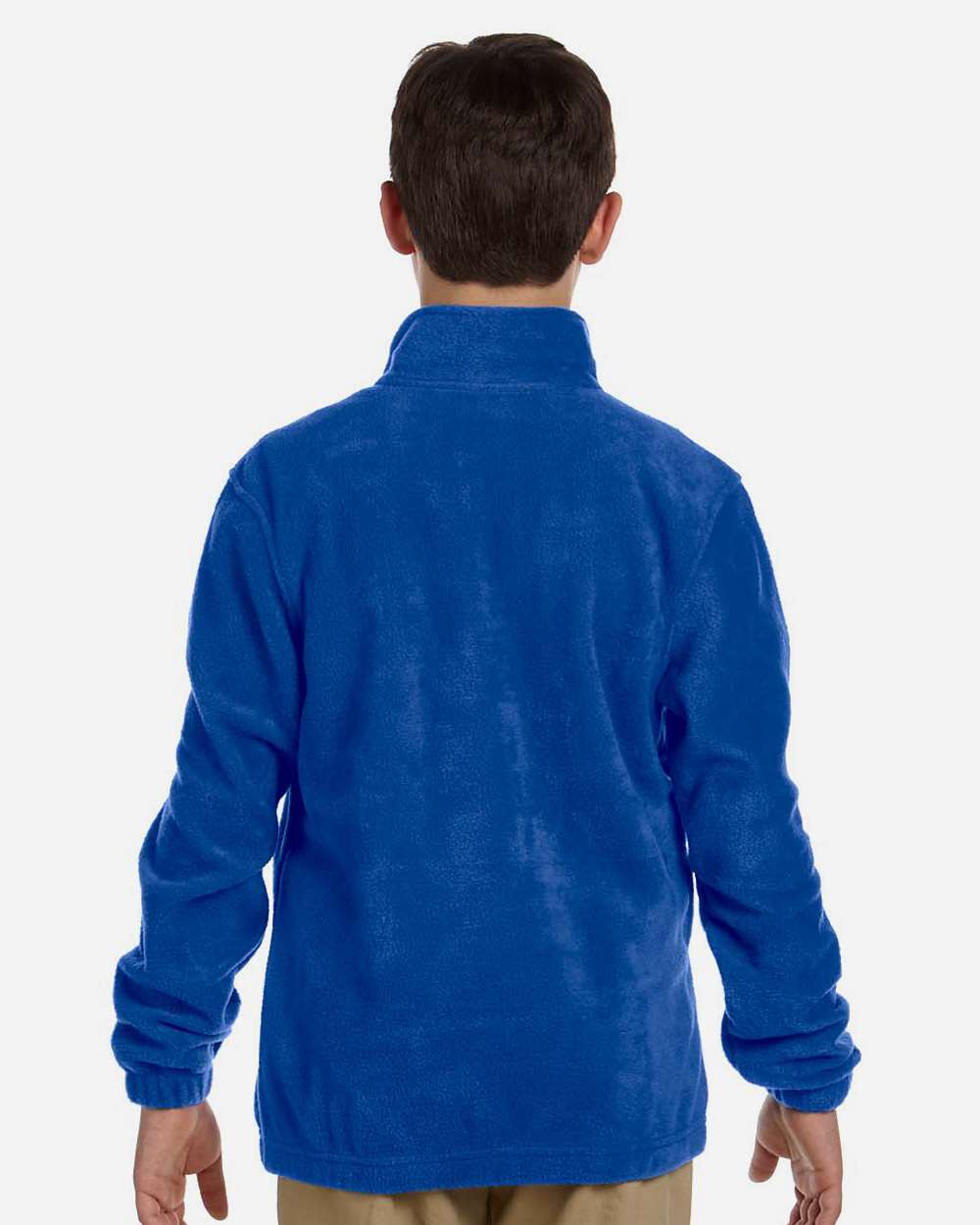 Harriton M990Y Youth 8 oz. Full-Zip Fleece in True Royal