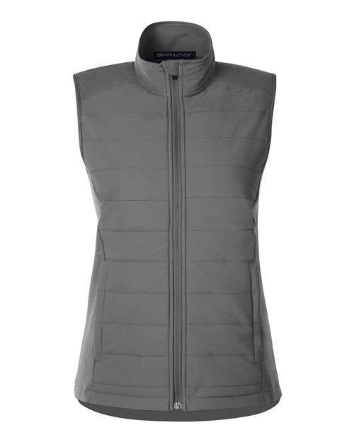 Devon & Jones DG706W Women's New Classics Charleston Hybrid Vest in Graphite Melange/ Graphite