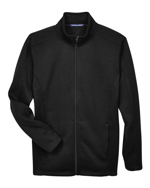 Devon & Jones DG793 Men's Bristol Full-Zip Sweater Fleece Jacket in Black