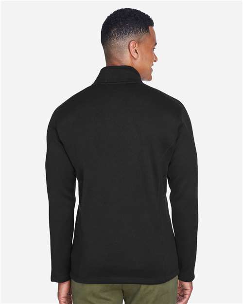 Devon & Jones DG793 Men's Bristol Full-Zip Sweater Fleece Jacket in Black