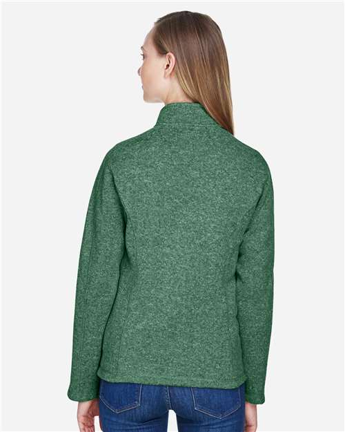 Devon & Jones DG793W Women's Bristol Full-Zip Sweater Fleece Jacket in Forest Heather