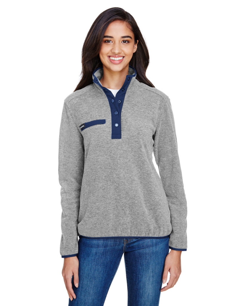 DRI DUCK 9340 Women's Denali Mountain Fleece Pullover in Platinum
