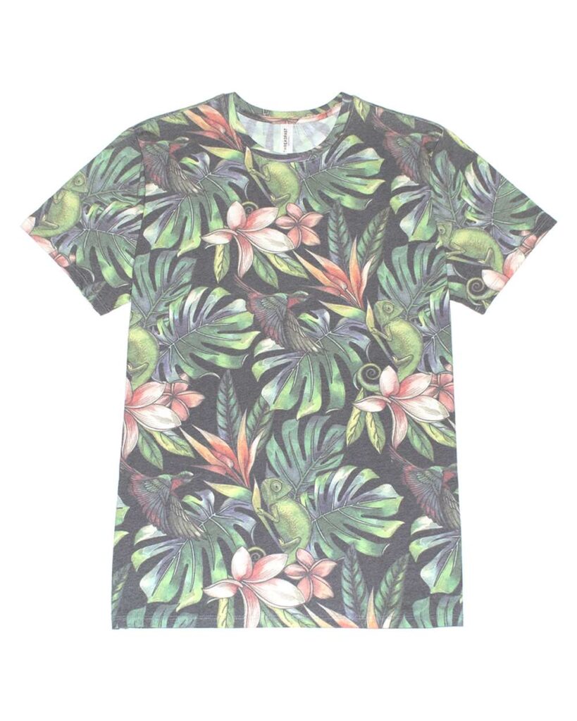 Threadfast Apparel 100A Unisex Ultimate CVC T-Shirt in Tropical Jungle