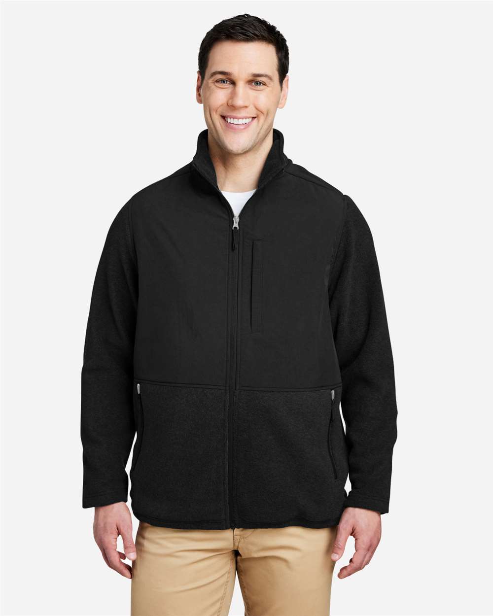 Core 365 CE890 Men's Journey Summit Hybrid Full-Zi in Black/ black