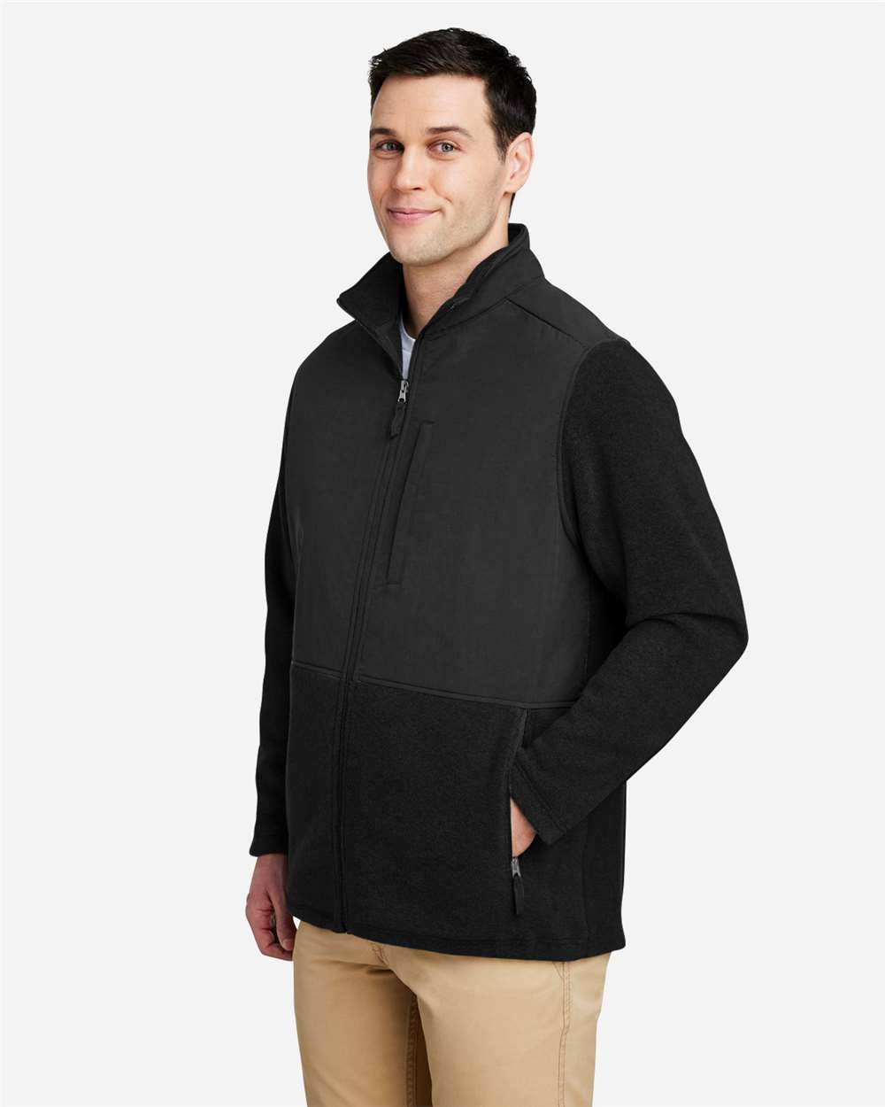 Core 365 CE890 Men's Journey Summit Hybrid Full-Zi in Black/ black