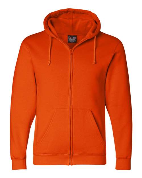 Bayside 900 Unisex USA-Made Full-Zip Hooded Sweatshirt in Bright Orange