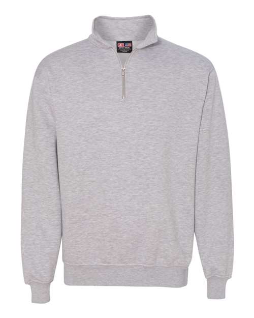 Bayside 920 Unisex USA-Made Quarter-Zip Sweatshirt in Dark Ash