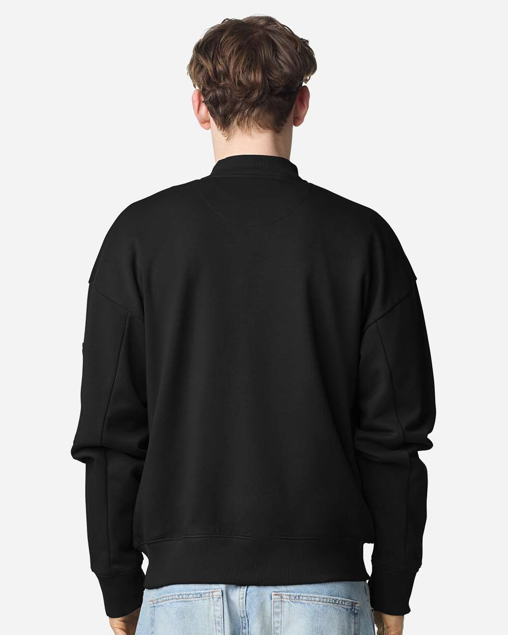 American Apparel FTJ77 Unisex French Terry Bomber in Black