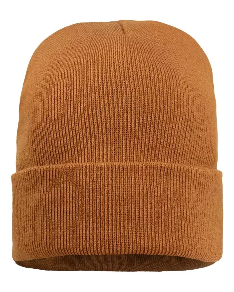 Sportsman SP12SL 12" Sherpa Lined Cuffed Beanie in Coyote Brown