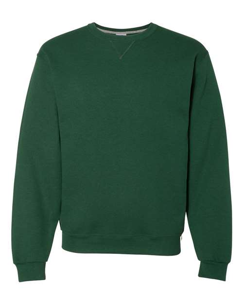 Russell Athletic 698HBM Unisex Dri Power Crewneck Sweatshirt in Dark Green
