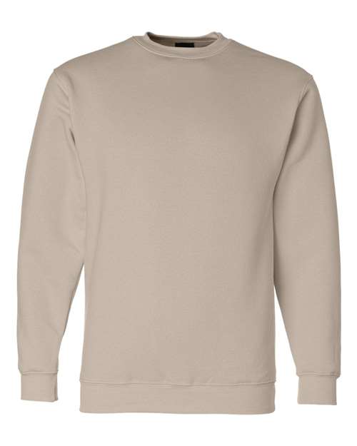 Bayside 1102 Unisex USA-Made Crewneck Sweatshirt in Sand
