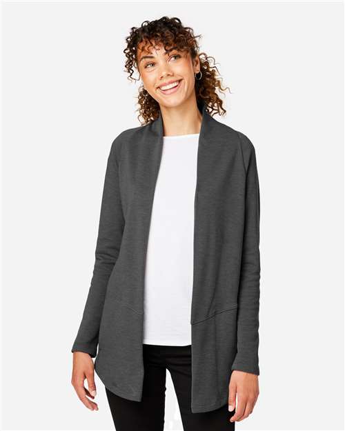 Devon & Jones DG481W Women's New Classics Charleston Cardigan in Black Melange