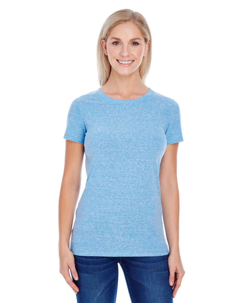 Threadfast Apparel 202A Women's Tri-Blend T-Shirt in Royal Triblend