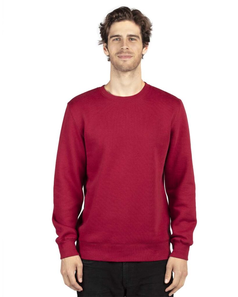 Threadfast Apparel 320C Unisex Ultimate Crewneck Sweatshirt in Burgundy