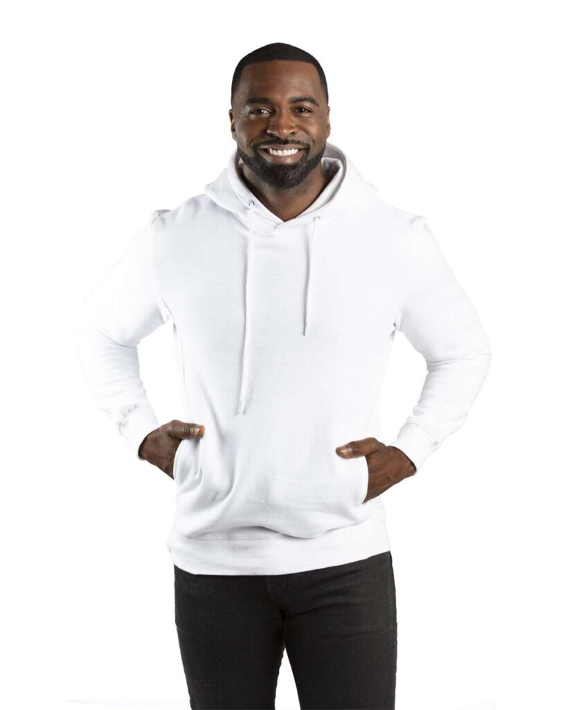 Threadfast Apparel 320H Unisex Ultimate Fleece Pullover Hooded Sweatshirt in White