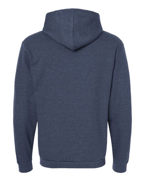Tultex 331 Unisex Full-Zip Hooded Sweatshirt in Heather Denim