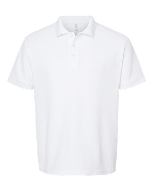 Tultex 400 Men's 50/50 Sport Pique Polo in White