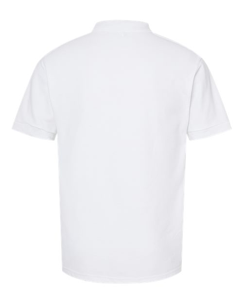 Tultex 400 Men's 50/50 Sport Pique Polo in White