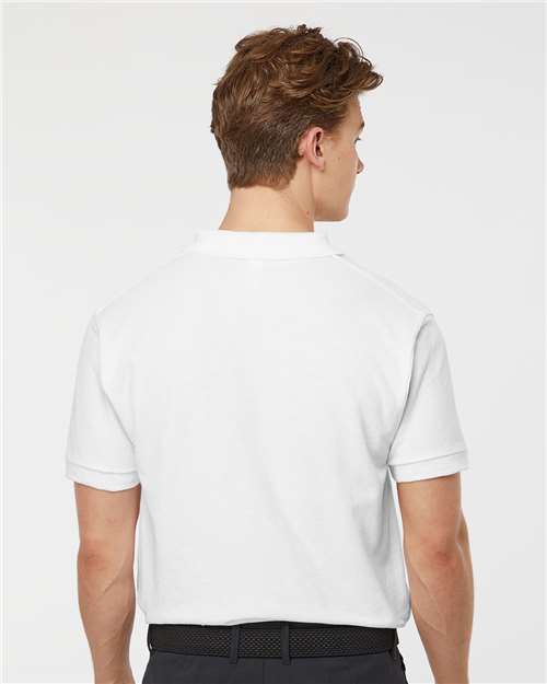 Tultex 400 Men's 50/50 Sport Pique Polo in White
