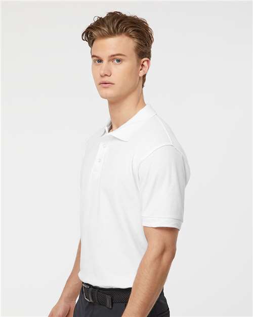 Tultex 400 Men's 50/50 Sport Pique Polo in White