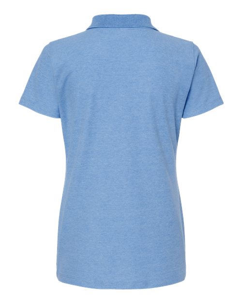 Tultex 401 Women's 50/50 Sport Pique Polo in Heather Light Blue