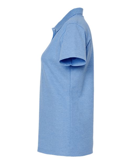 Tultex 401 Women's 50/50 Sport Pique Polo in Heather Light Blue