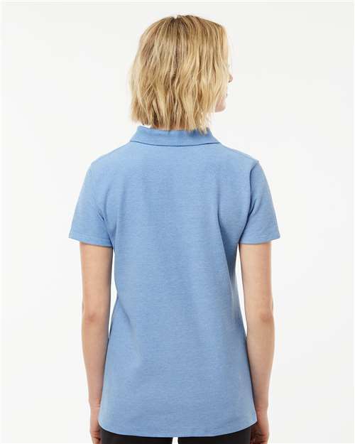 Tultex 401 Women's 50/50 Sport Pique Polo in Heather Light Blue