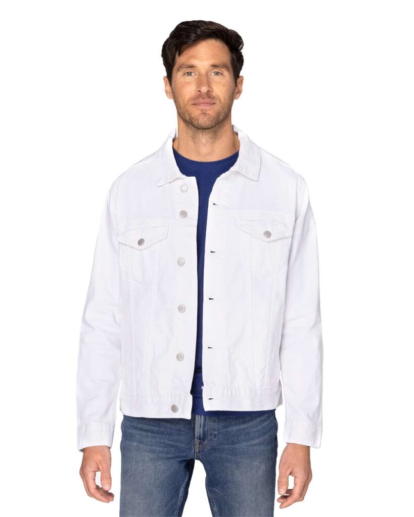 Threadfast Apparel 370J Unisex Denim Jacket in Off White Denim