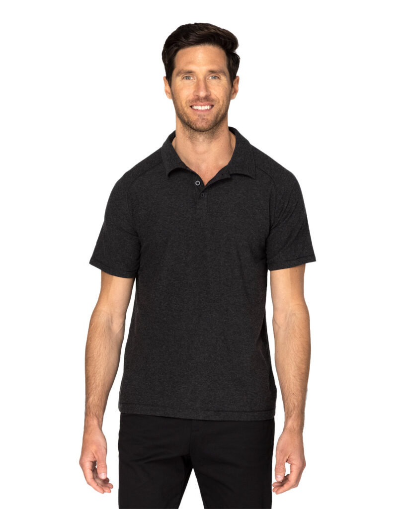 Threadfast Apparel 382PL Men's Impact Polo in Black Heather