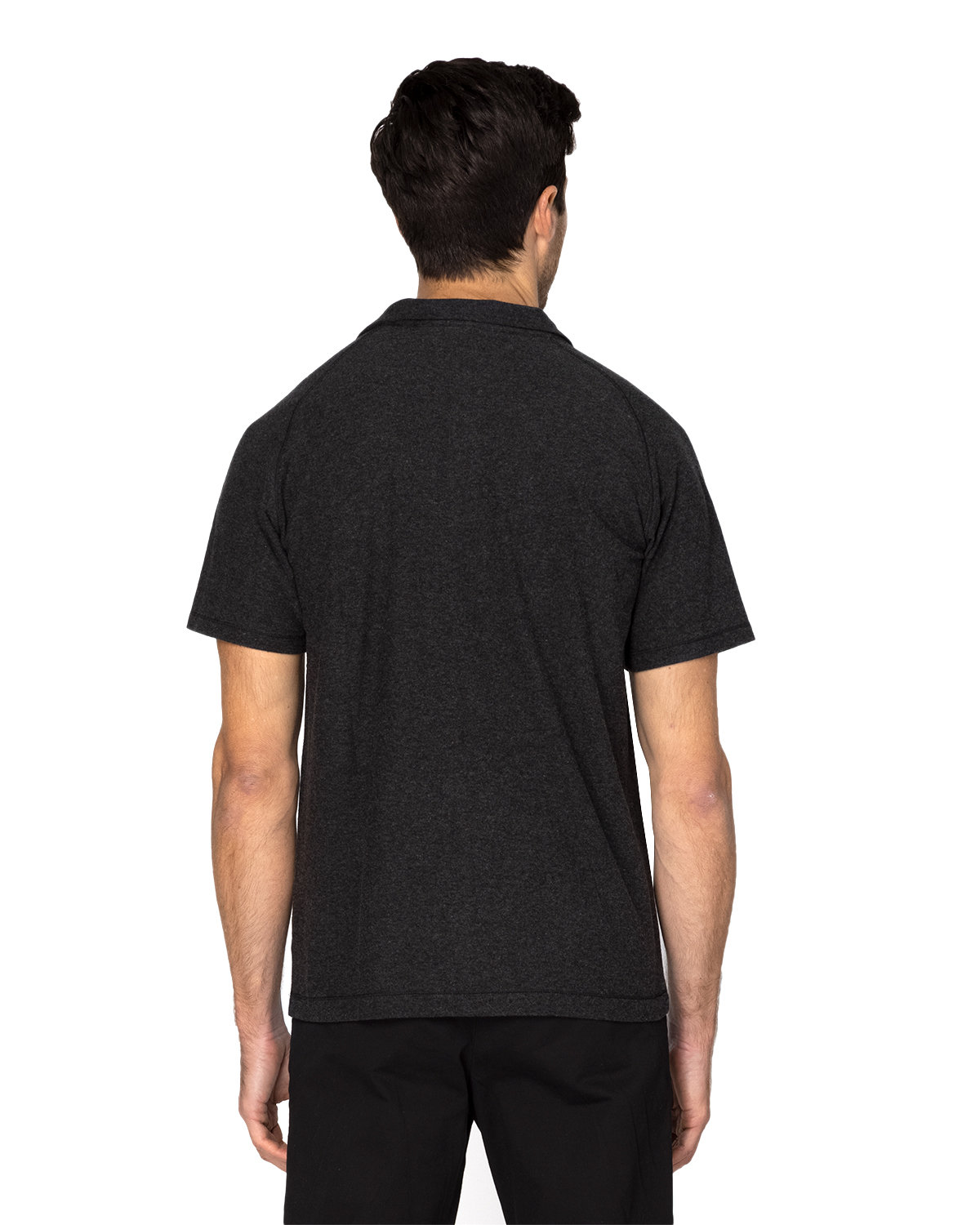 Threadfast Apparel 382PL Unisex Impact Polo in Black heather