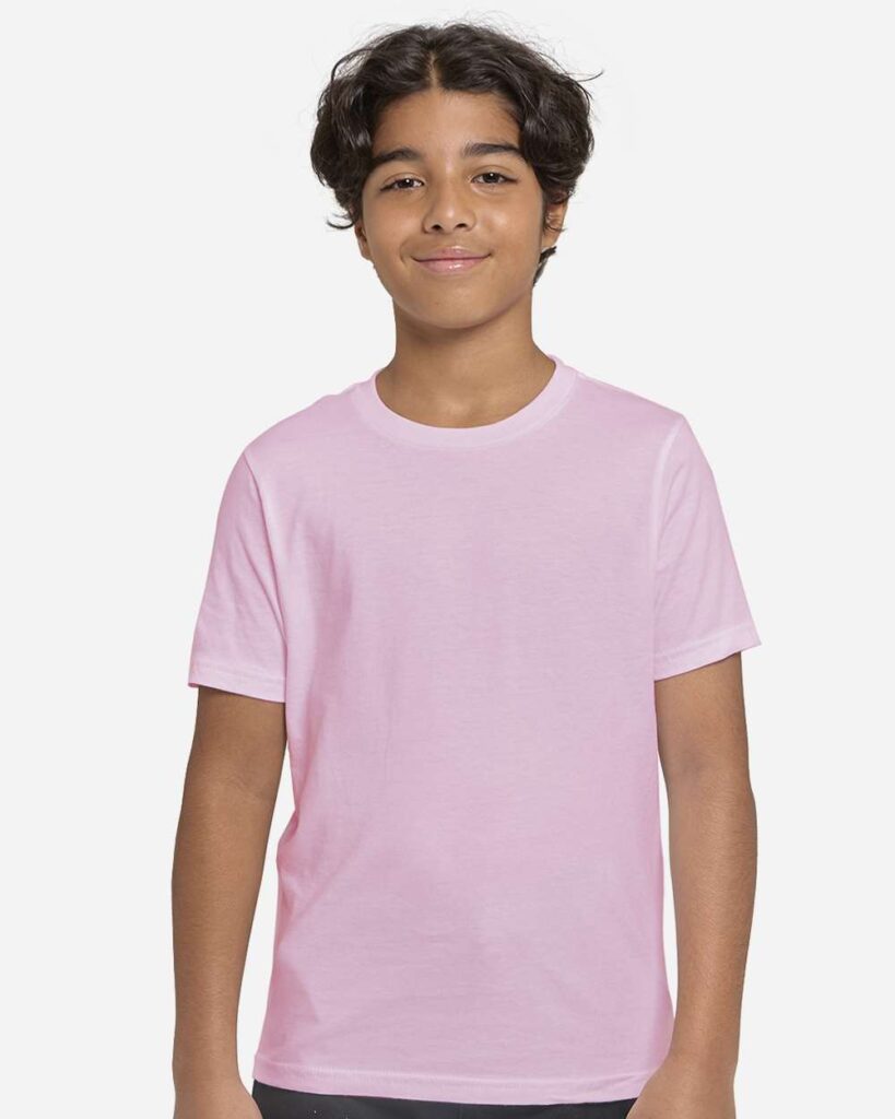 Threadfast Apparel T1000B Youth Epic Cotton T-Shirt in Light Pink