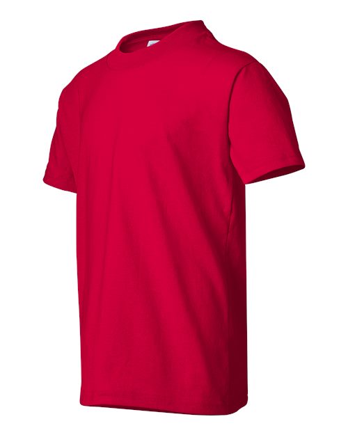 Hanes 5370 Youth EcoSmart T-Shirt in Deep Red