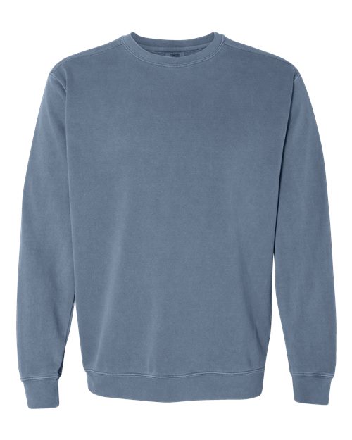 Comfort Colors 1566 Unisex Garment-Dyed Crewneck Sweatshirt in Blue Jean