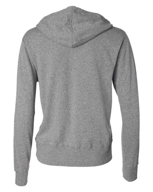 Independent Trading Co. PRM90HTZ Unisex Heathered French Terry Full-Zip Hooded Sweatshirt in Salt & Pepper