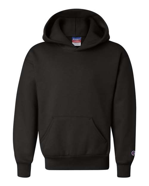 Champion S790 Youth Powerblend Hooded Sweatshirt in Black