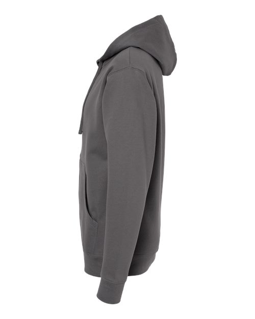 Independent Trading Co. SS4500Z Unisex Midweight Full-Zip Hooded Sweatshirt in Charcoal